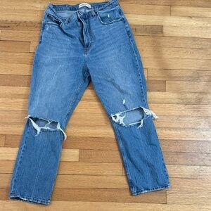 Abercrombie Ankle Straight High Rise Jeans